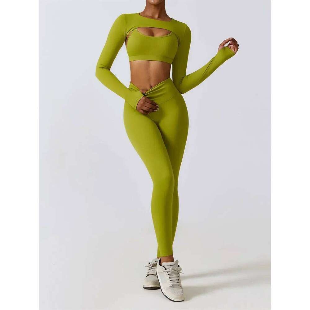 3 Piece Yoga Set Workout Outfits Women Tracksuit Jacket Sport Bra High Waist Leggings Fiess Long Sleeve Gym Zipper Sportswear