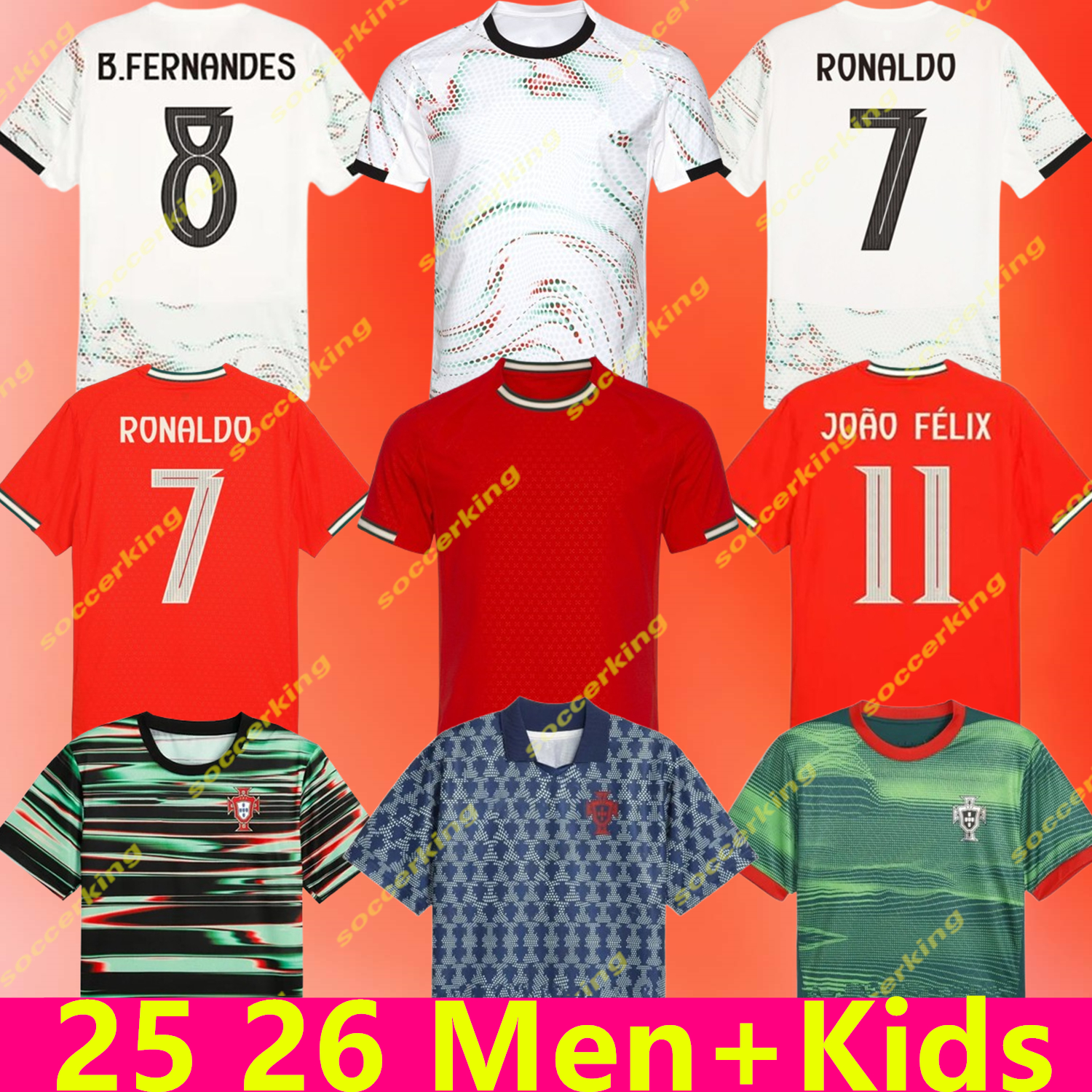 25 26 Ronaldo JOAO FELIX Portugal soccer jerseys 2024 RUBEN NEVES Portuguese football shirt BERNARDO BRUNO FERNANDES camisa de futebol men women kits kids equipment