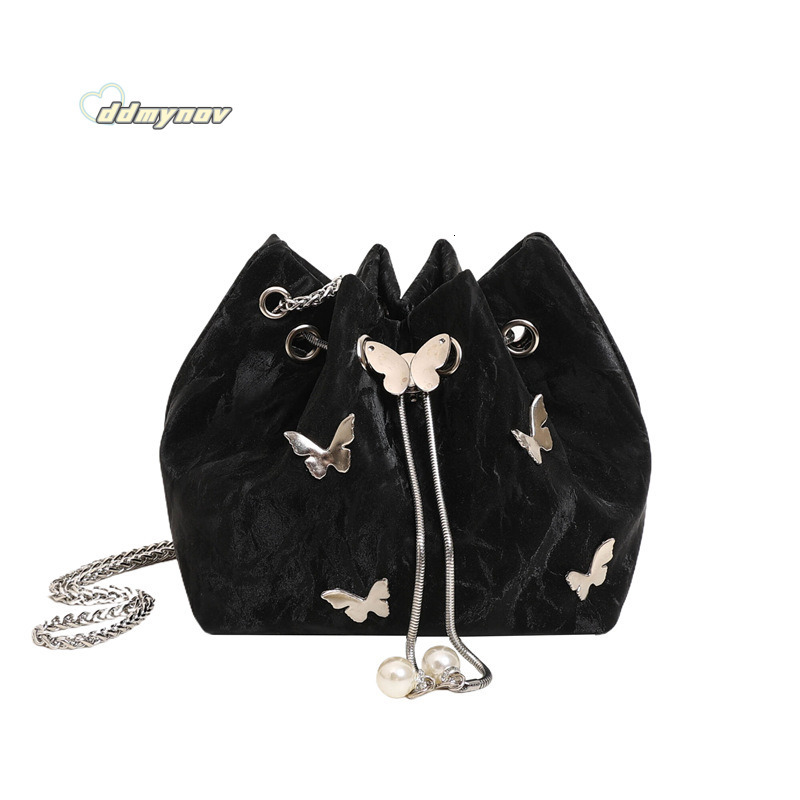 Autumn Super Popular Niche for Women 2024 New Fashion Versatile Chain Crossbody High-end Single Shoulder Bucket Bag ddmynov