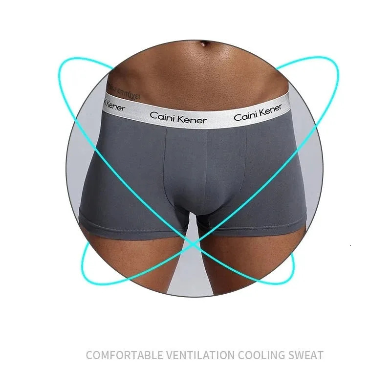4PcsLot Mens Underwear Boxer Fashion Sexy Antibacterial Soft Comfortable Shorts Panties 250610