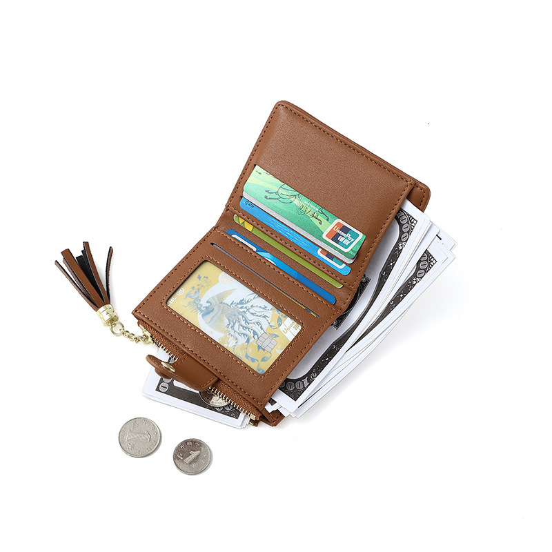Free Shipping 2025 New Designer Bag High-end Short Coin Bag INS Style Tassel Women's Wallet Exquisite And Practical Simple Card Bag