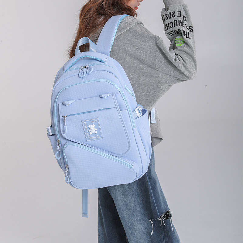 Bag For Middle Girls, Elementary Students, Grades Three To Six, Lightweight, Spine-Protecting, Large Capacity, High School Students Backpack