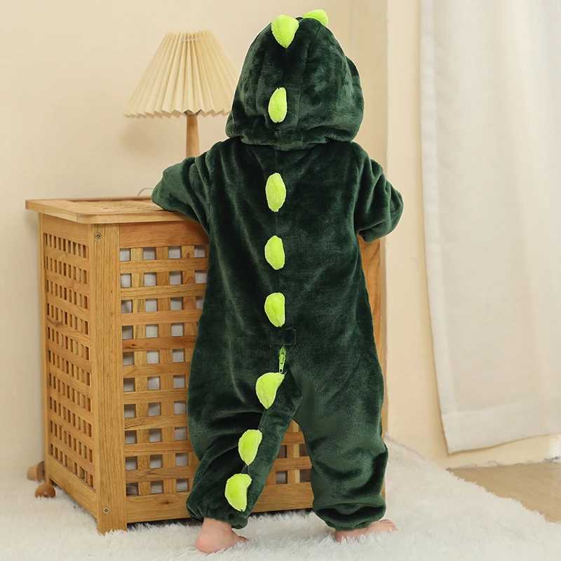 MICHLEY Dinosaur Baby Romper Todder Cartoon Kigurumi Animals Jumpsuit Clothes Infant Bodysuit Cosplay For Boy Girl Kid Halloween y250610KY0W