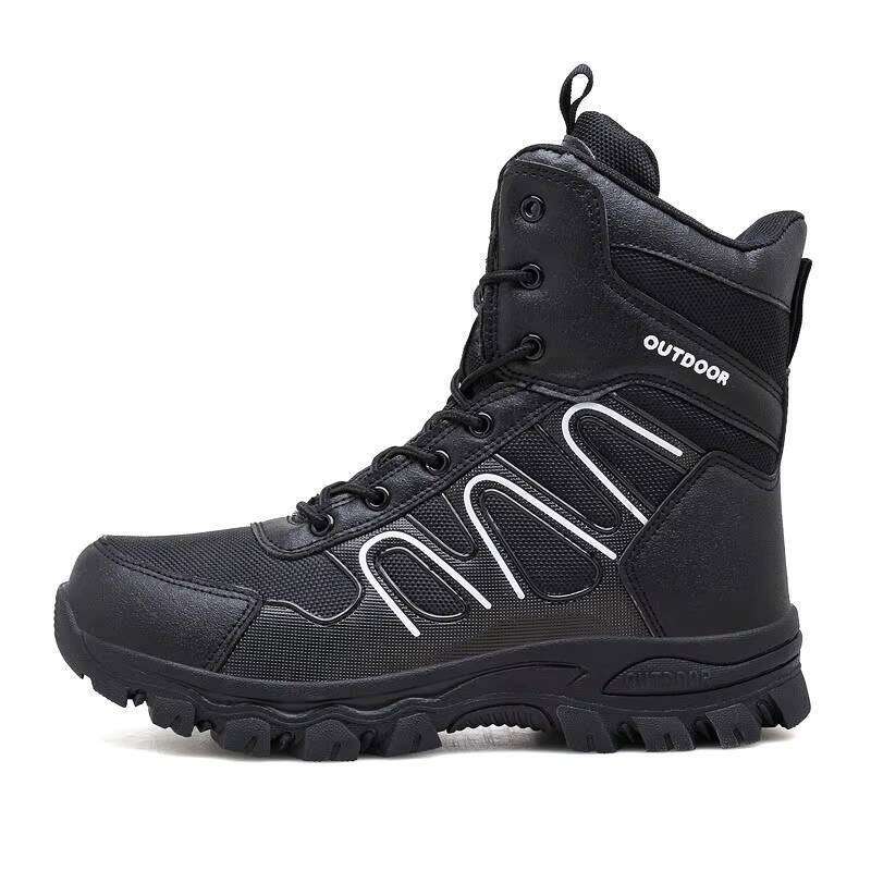 High-quality Hiking Outdoor Fashion High Top Sports Leather Walking Shoes for Men
