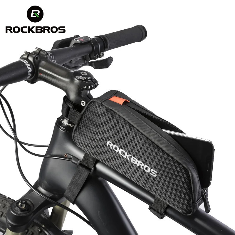 ROCKBROS Front Bike Bags Reflective Frame Tube Cycling Bag Large Capacity Fietstassen Ultralight Bicycle Bags Cycling Pannier 250610