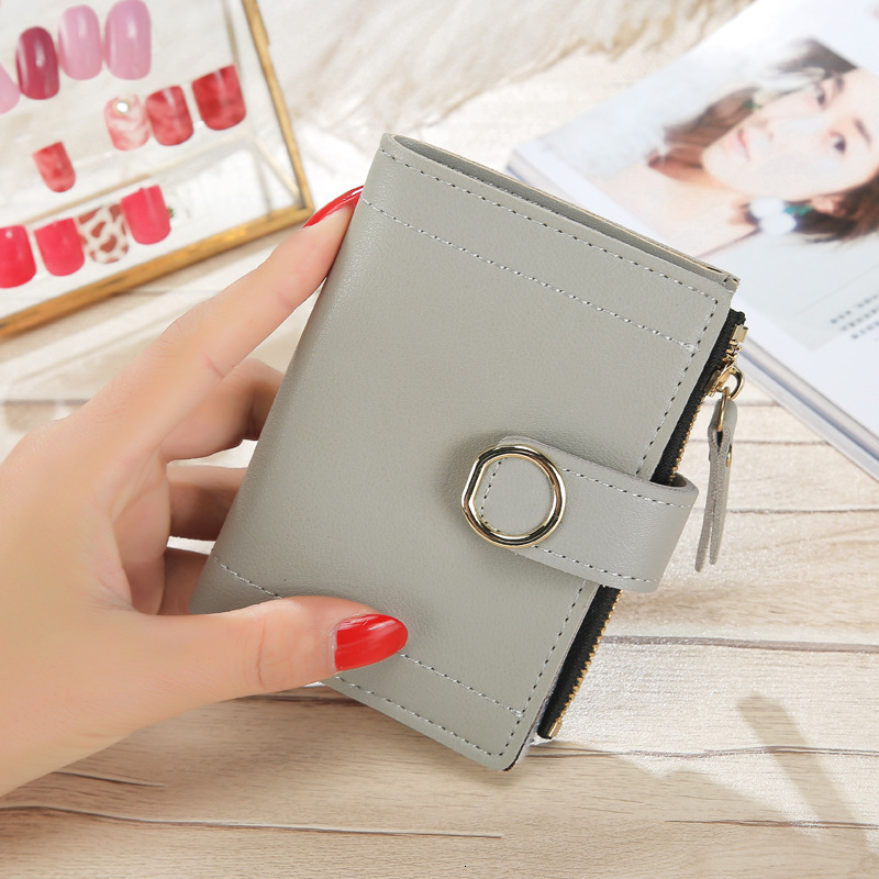 Free Shipping 2025 New Designer Bag Fresh And Trendy Women's Wallet PU Leather Solid Color Cute Card Bag Exquisite And Practical Large Capacity C