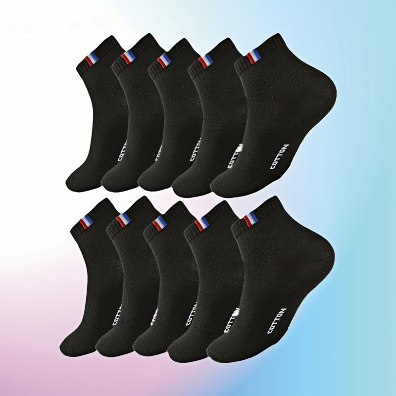 Athletic Breathable Mesh Socks for Sports - Letter Print Design & Comfortable Cushioned Insoles