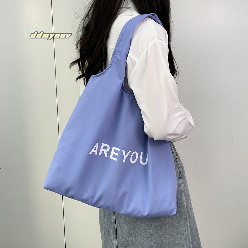 /Korean INS Niche Canvas Summer Thin Letter Sweet Pink Shoulder Bag ddmynov