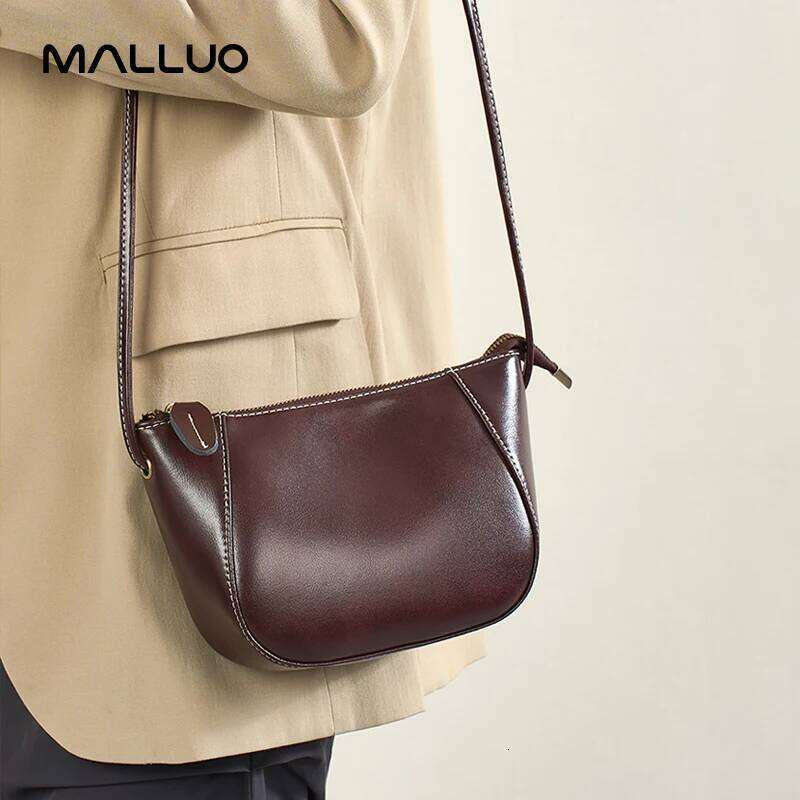 Women's Genuine Cow Leather Shoulder Bags Ladies Fashion Versatile Designer Crossbody Bag Female Shell Handbags For Lady