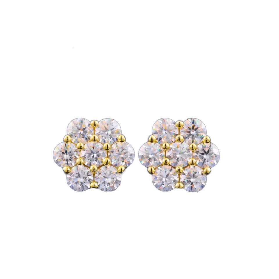VVS Diamond Moissanite Fine Stud Earrings 925 Sterling Silver Jewelry with D Colors Charm Making Rings Earrings