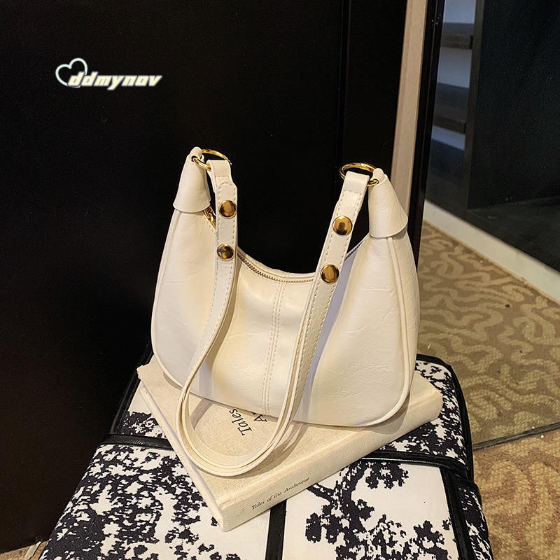 Niche Fashion Underarm for Women 2025 New High-end Simple Shoulder Crossbody Textured Versatile Dumpling Bag ddmynov