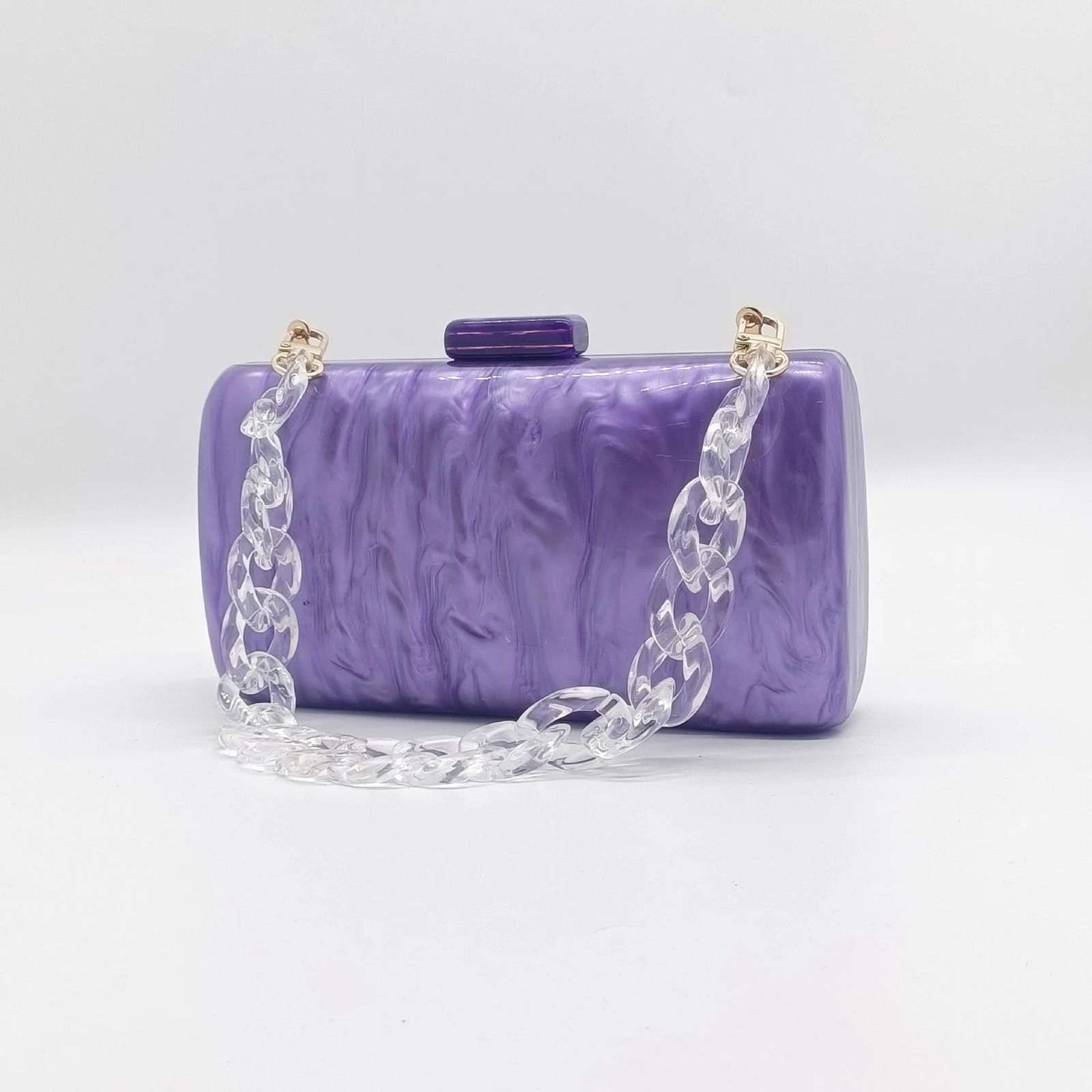 XIYUAN Women GreenPurpleWhite Acrylic Box Evening Clutch Bag For Wedding y Boutique Gift Purses And Handbags Ladies 250605
