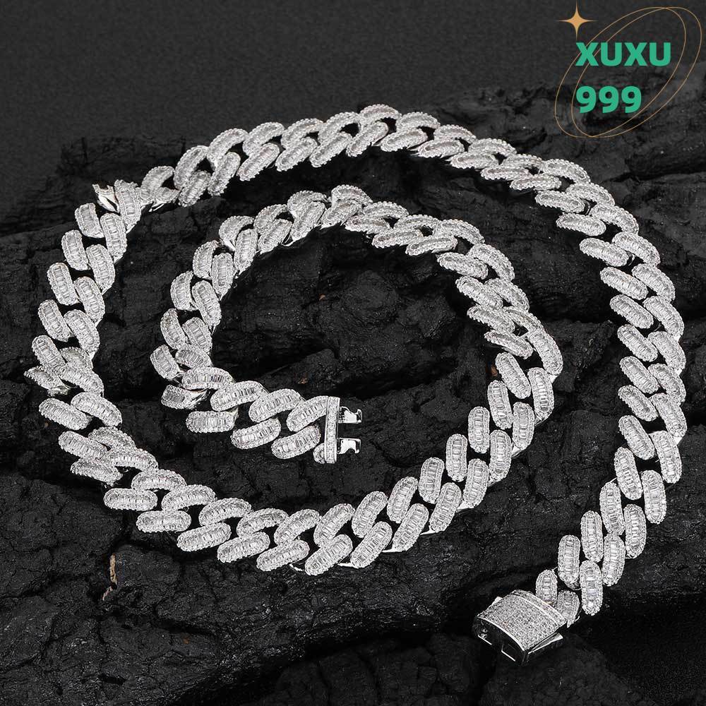 OACOCA Hip Hop 12mm Zircon Cuban Long Chain Fashion Necklaces for Men Charm Big Luxury Gold Plated Chunky Necklace for Women