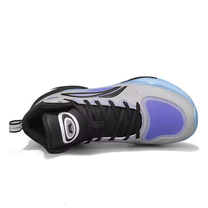 high quality anti slip rubber sole breathable sneakers sports leather upper womens mens basketball shoes