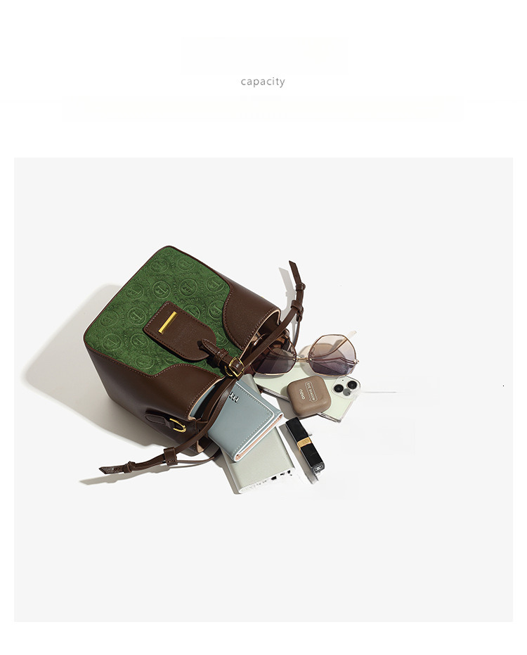 Free Shipping Women's Bag Summer Designer Bags New Fashion High-end Matte Shoulder Crossbody Bag Luxury Retro Versatile Niche Bucket Bag