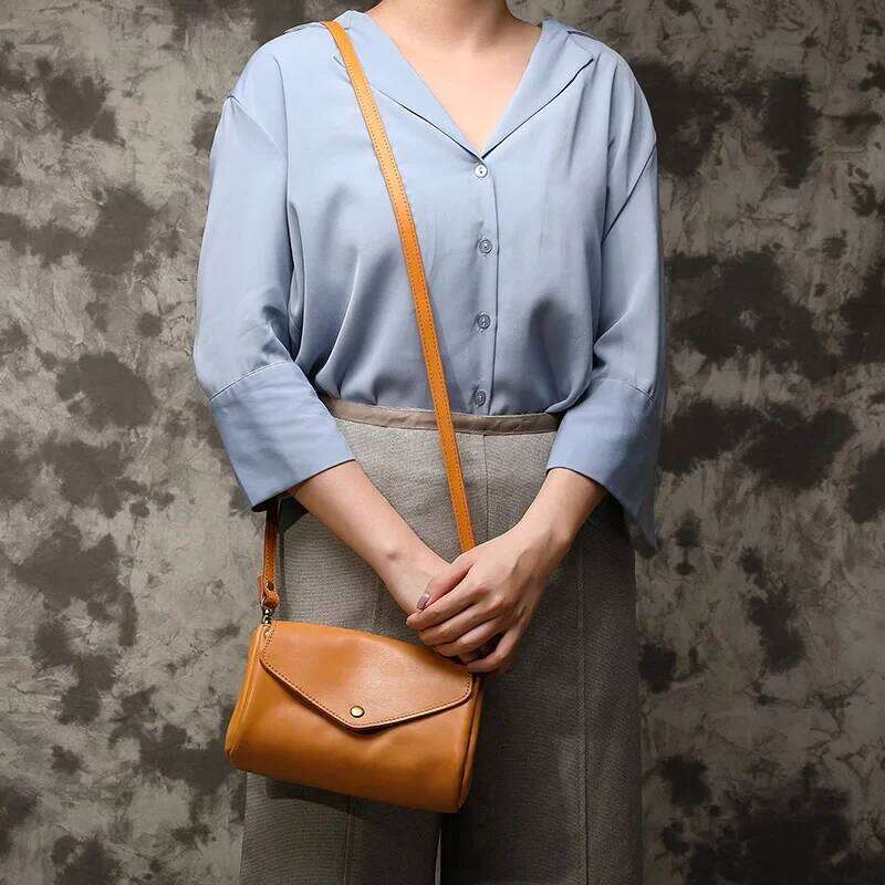 High Quality Genuine Leather Women Crossbody New Style Multi-Layered Messenger Bags Small Female Mobile Phone Purse Bag