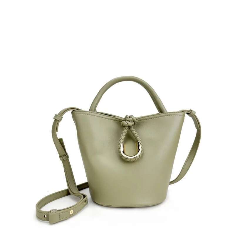 2025 Vintage Trend Pu Leather Bucket for Women Fashionable Versatile Single Shoulder Crossbody Bag Simple Handbag Female