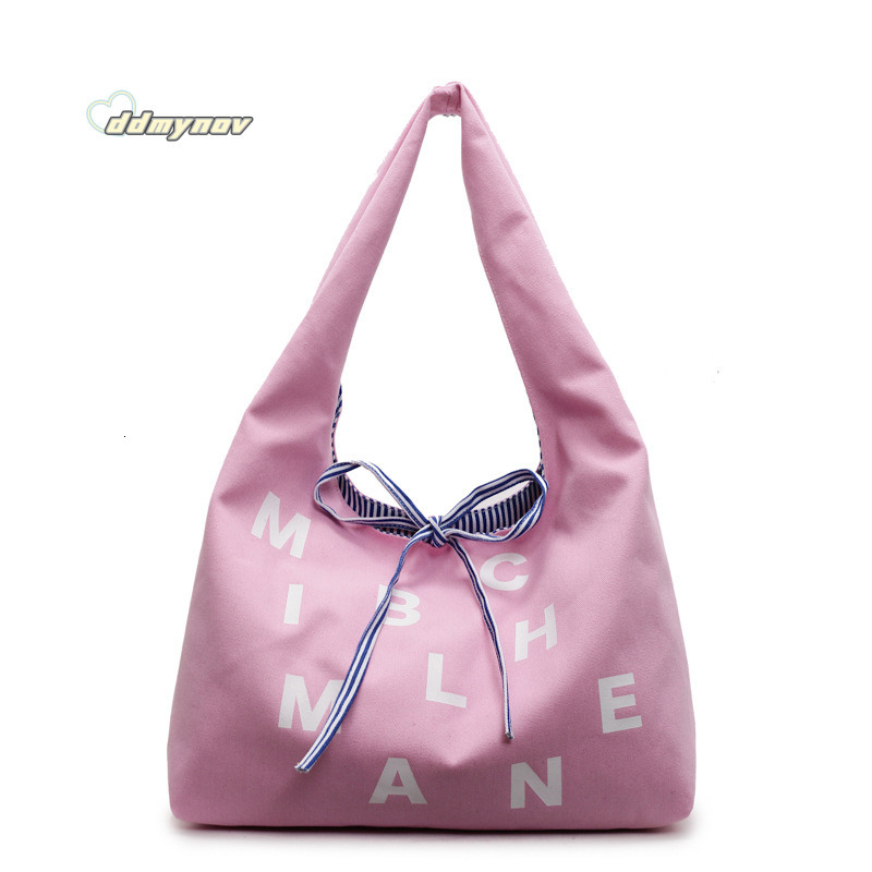 Canvas Reversible Large Capacity Commuter Korean Style New Shoulder Bag for Women ddmynov