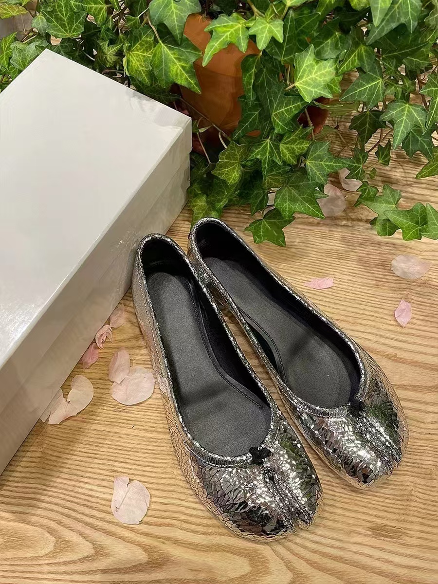 Tabis Black Ballets Flats Split Toe Mary Janes Plus Dress Loafers Ballerina Shoes Women Y250220