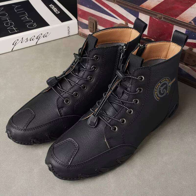 Hot Selling Fashion Leather Casual White Men's Outdoor Sport High Top Men Shoes