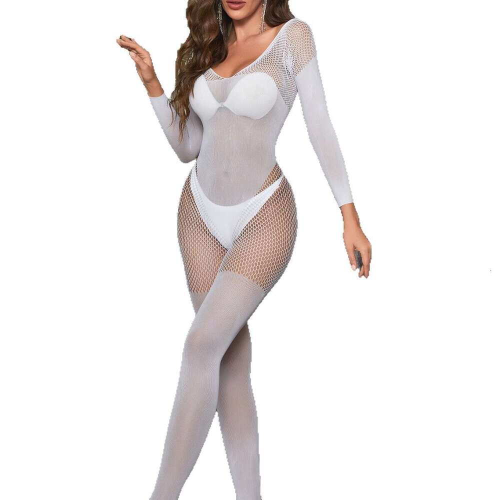 Spell Lingerie Porn Suits Sexy Lingerie Night Glow Long Sleeve Tight Fitting Off Shoulder Hot Girl Outfit Mesh Dress Sexy Lingerie
