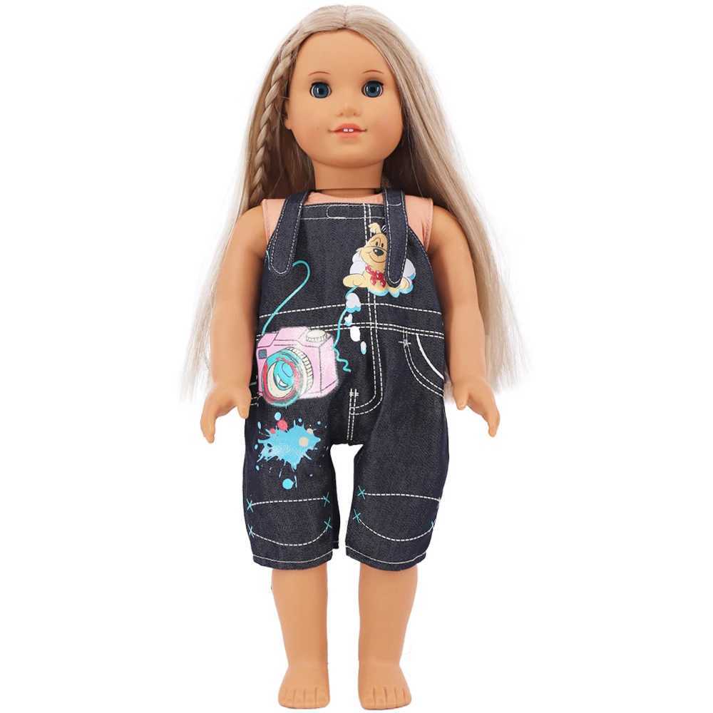 For 18inch American Doll Girl Baby Reborn 43cm Clothes Daily Casual Set Doll Clothes Accessories Our Generation Vest CoatGift W250610