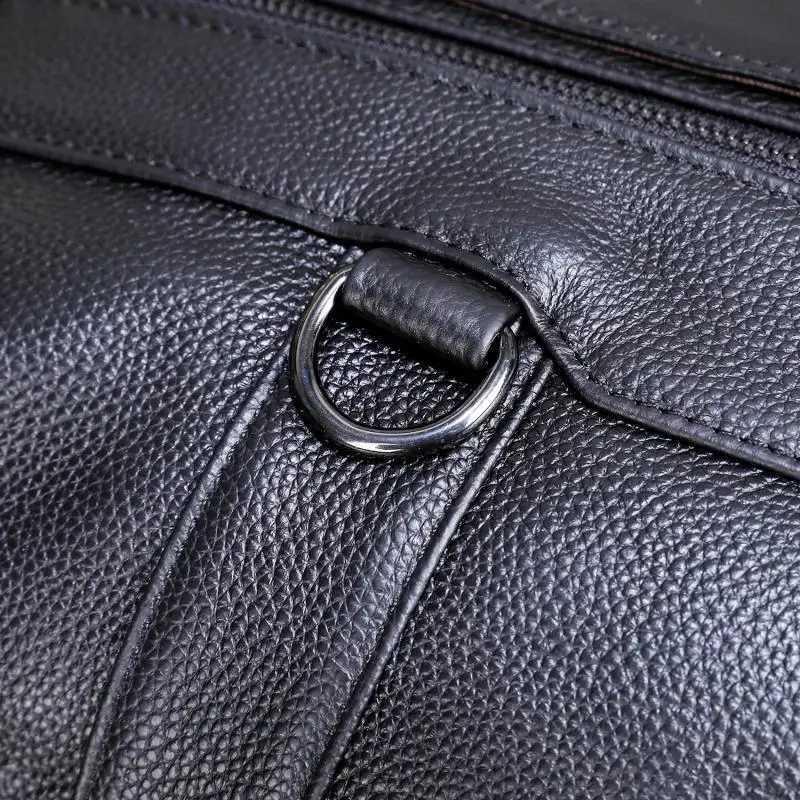 Large Mens Genuine Leather Handbag for Men Business Travel A4 Paper Messenger Bag 14 Inch Laptop Shoulder Bag Male Briefcase W250610