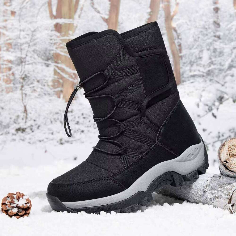 New Hot Selling Winter Outdoor Warmth and Fur Boots High Top Cotton Fashion Women Snow Shoes
