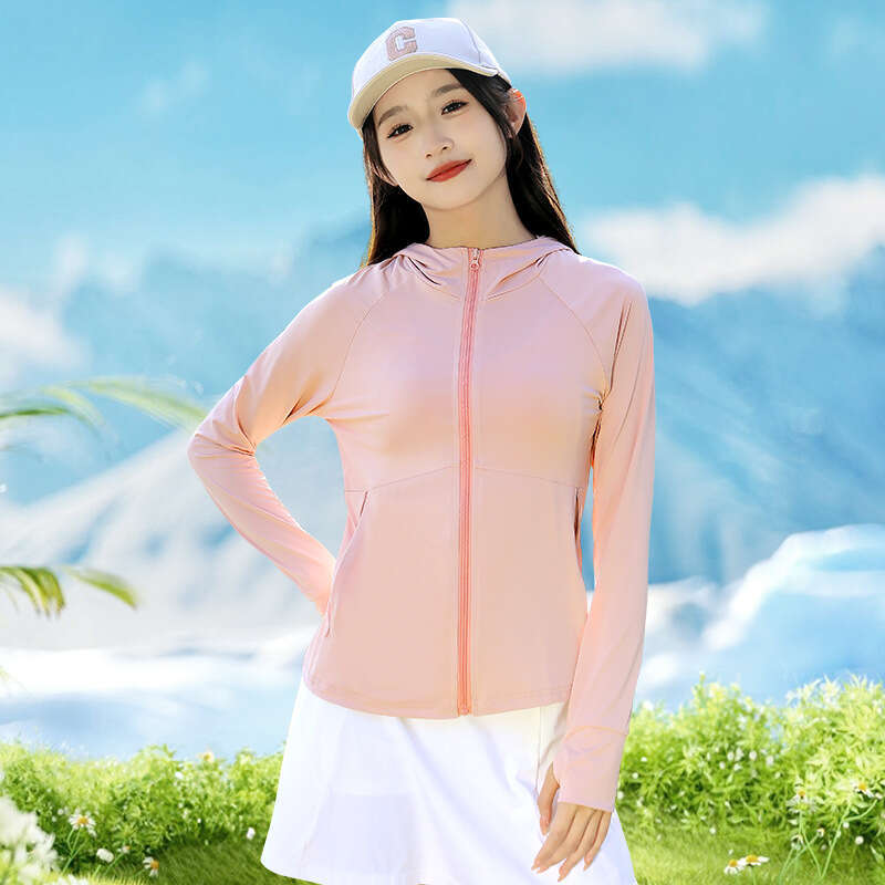 Designer Clothing 2025New Ice Silk Jacket Summer Thin Slimming Hooded Coat, Sun Protection Clothing, Tight-Fitting Top
