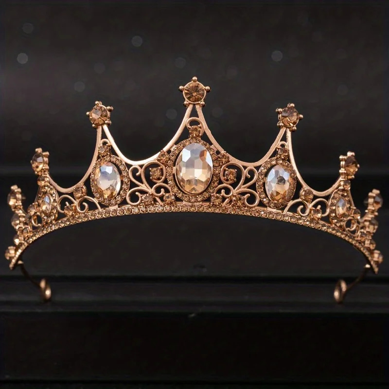 Baroque Crystal Tiaras And Crowns For Women Party Rhinestone Prom Diadem Bridal Wedding Hair Accessories Jewelry Crown Tiara 250610