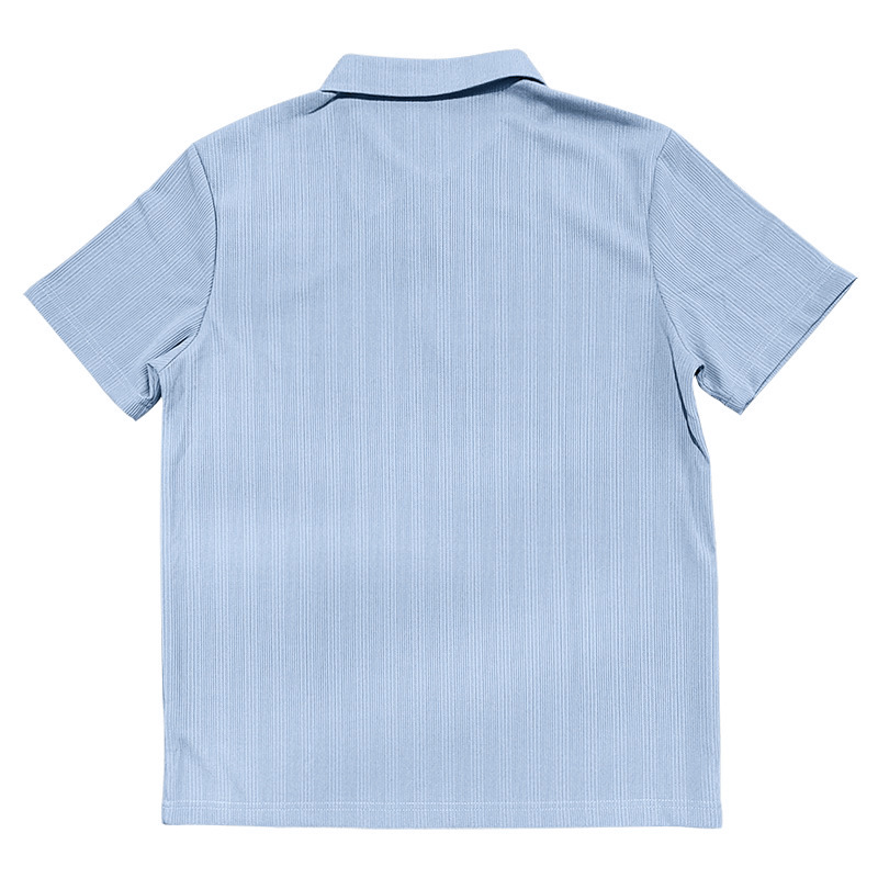 designer polo t shirt Men's Heavyweight Stretch Jacquard Short-Sleeve Collared Polo Shirt - New Summer Casual Style European Sizes: S-3XL