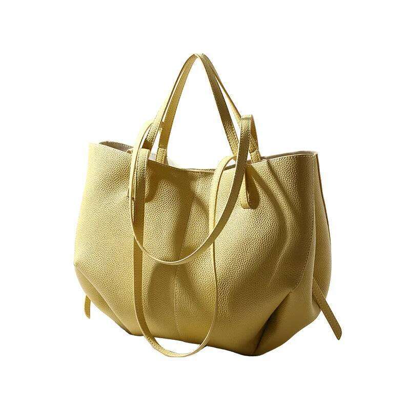 VIELINE New Women's Tote Large Capacity Leisure Shoulder Handbag Cowhide Commuting Fashion Messenger Shopping Bag