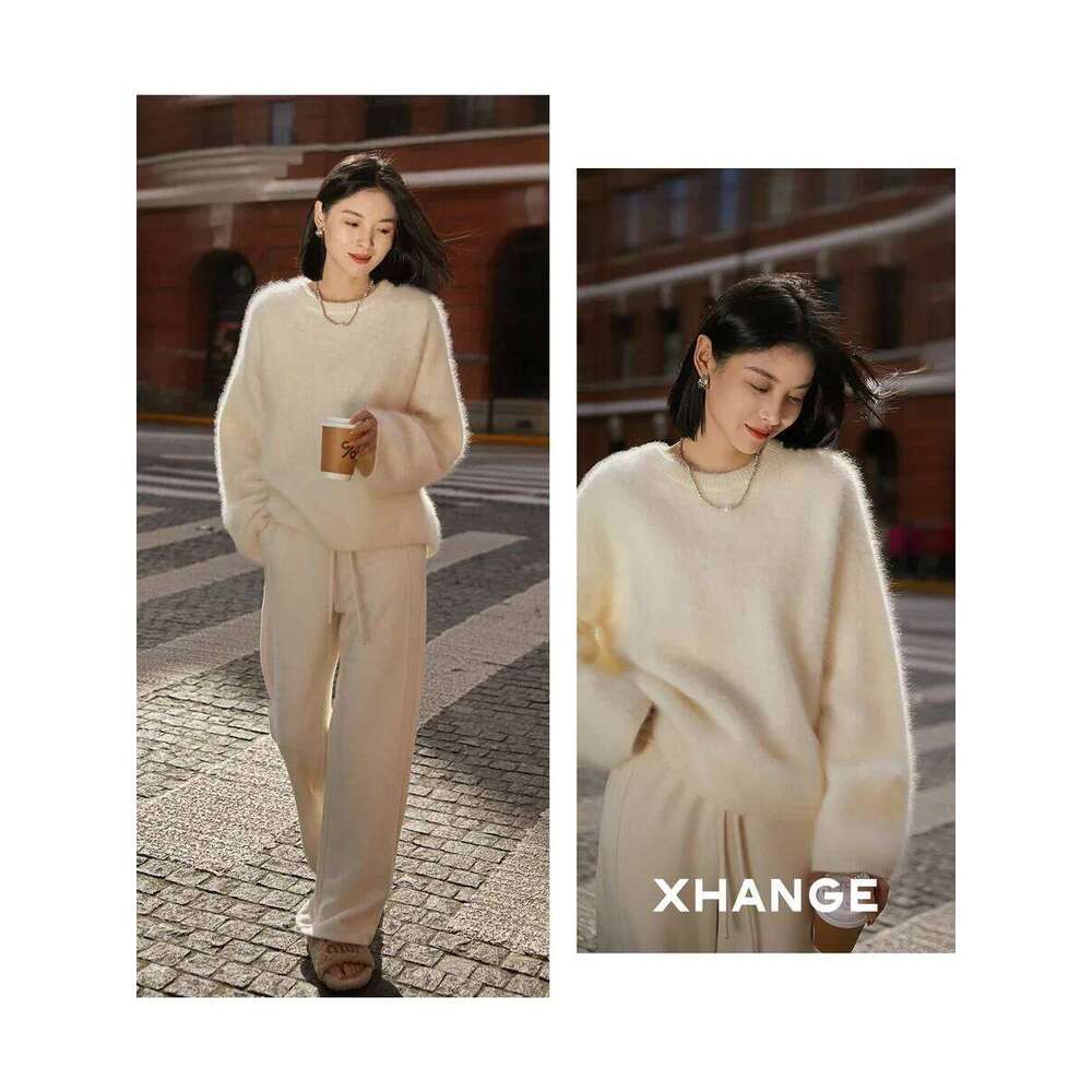 Du Jia Furs Brushed 100% Fog Knitted Ultra-Soft Cashmere Sweater for Women
