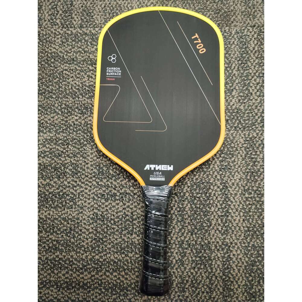 T700 Carbon Fiber Pickleball Paddle with Fabric Pattern Face, Protective Frame, Breathable Handle Strip, High-End Competition Ra