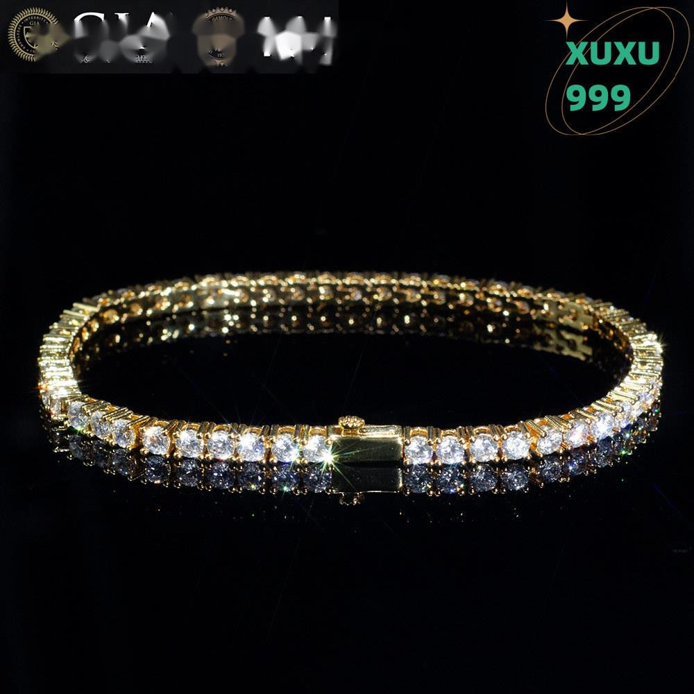 OACOCA Custom HPHT Cvd Lab Grown Diamond Tennis Bracelet Necklace Chain 10K 14K White Gold 3mm 4mm 5mm Igi Gia Certificate for Women