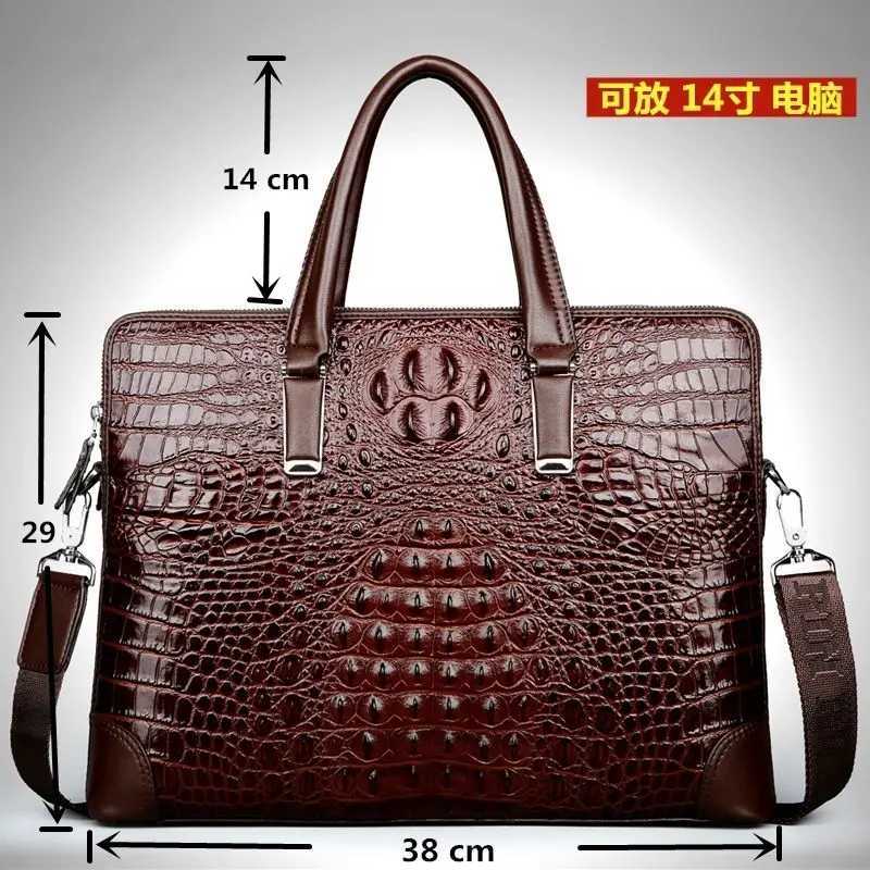 2024 New Luxury PU Leather Business Alligator Mens Briefcase Male Shoulder Bag Men Messenger Laptop Design Computer Bag W250610