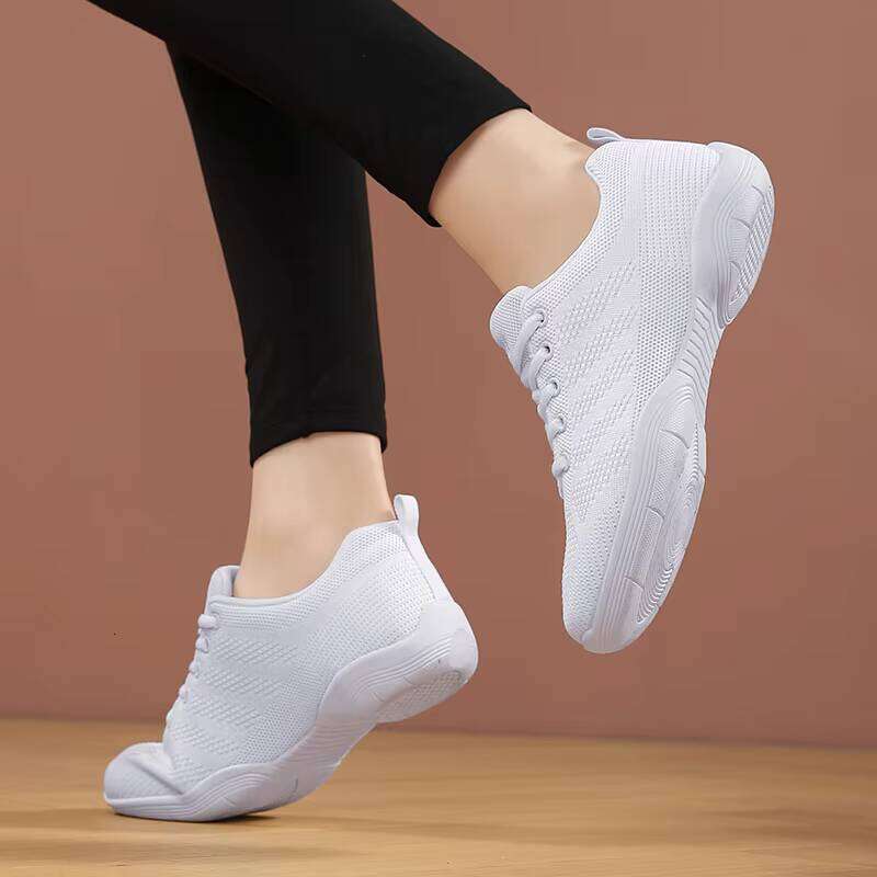 Wholesale Aerobics Flying Woven Hollow Mesh Parent-child Breathable Flat Dance Shoes for Women