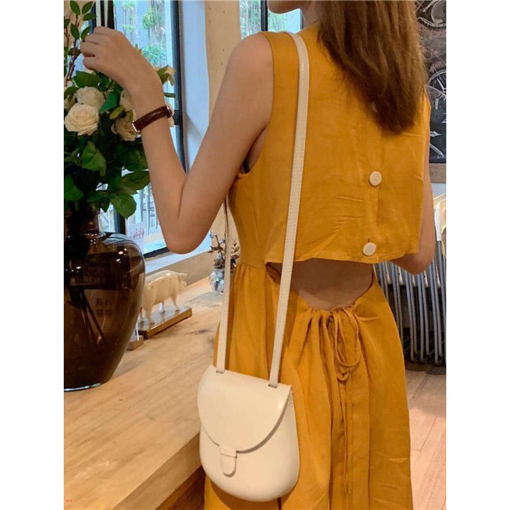 2025 New Pastoral Crossbody Ins Style Chubby Shoulder High Appearance Cute Solid Color Phone Bag
