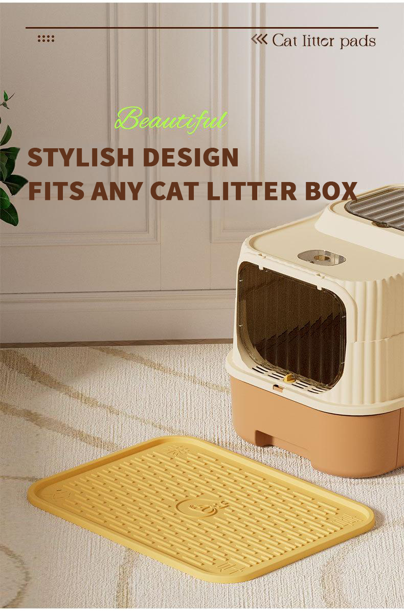 Oversized cat litter mat cat litter box splash proof mat waterproof sand control board pet dining table mat carpet mat wholesale