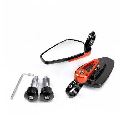 7/8" 22mm Bar End Rear Mirrors Motorcycle Accessories Motorbike Scooters Rearview Mirror Side View Mirrors Moto for Cafe Racer