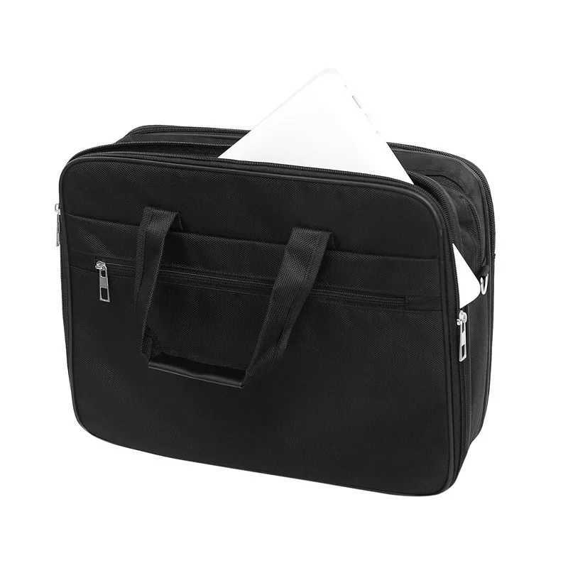 Large Capacity Briefcase Nylon Oxford Fabric Casual Business Style Laptop Computer Shoulder Bag Mens A4 File Book Work Handbag W250610