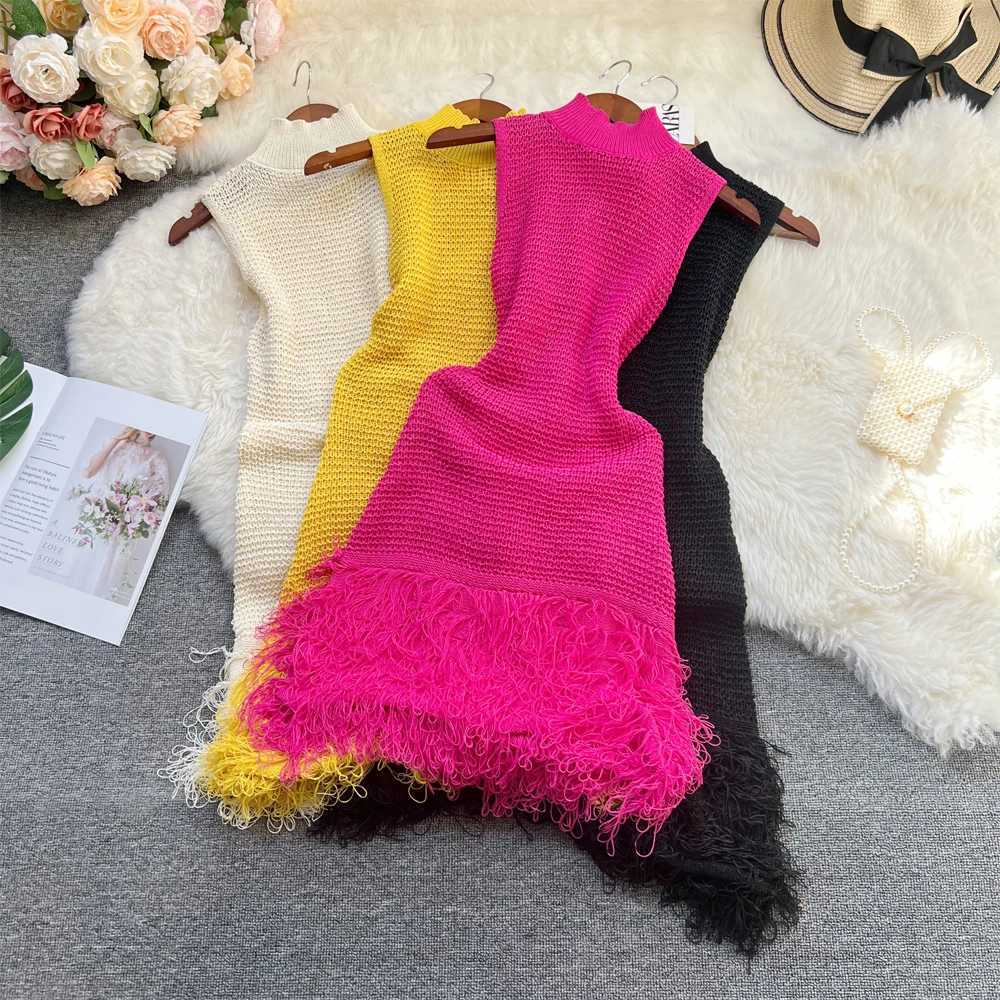 YuooMuoo Women Dress 2025 New Europe Fashion Sexy See Through Crochet Knitted Party Dress Vacation Style Lady Beach Dresses XJ250610