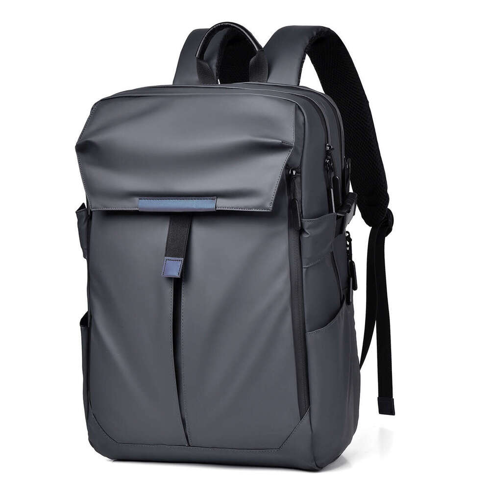 Trendy Waterproof Leather Lightweight Large Capacity Travel Business Commuter Backpack, Cycling Backpack