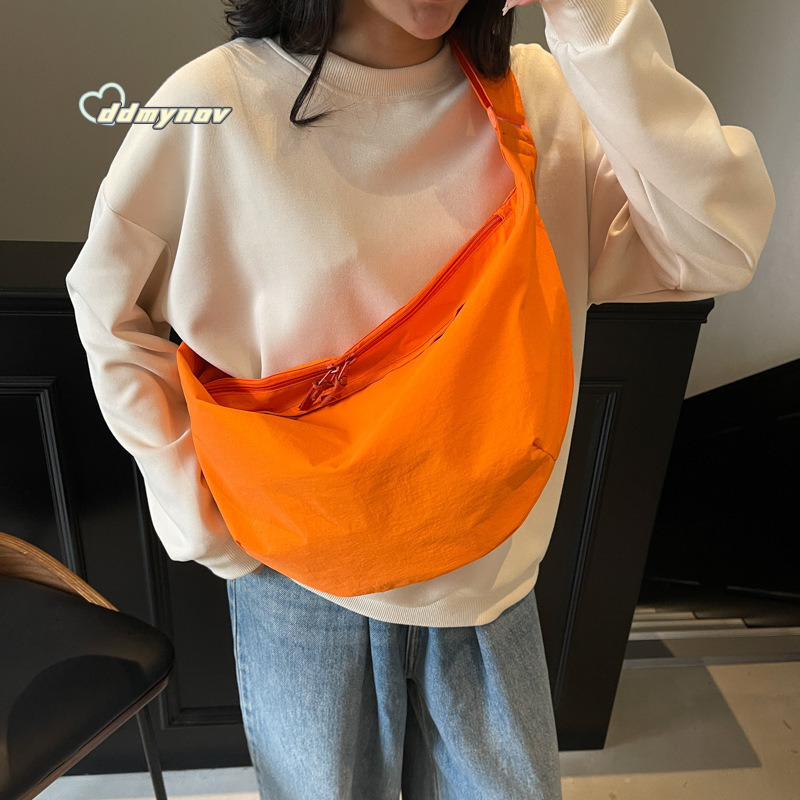 Crossbody for Women, Ins Style, Lightweight, Large Capacity, Dumpling High Appearance, Simple Solid Color, Shoulder Bag, Class Bag ddmynov ddmynov
