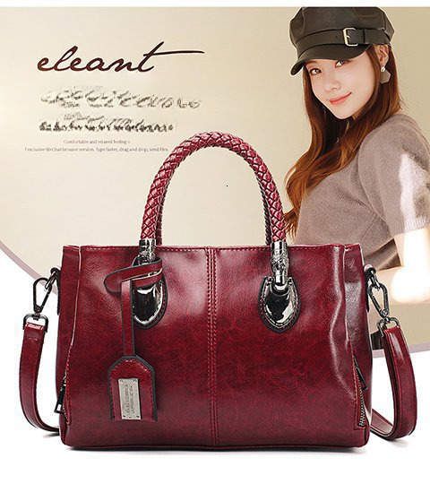 Free Shipping New Designer Bag For 2025 And Retro Women's Bag Trendy Foreign Oil Wax Leather Luxury Wallet Cross-border Handbag Shoulder One Piec