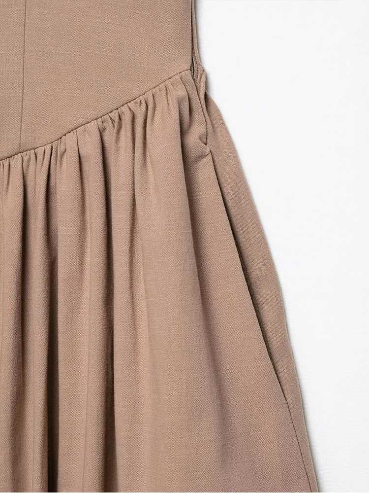 TFMLN Summer Women Sling Dress Sleeveless Backless Pleated Long Dresses Lady Sexy Elegant Slim Party Dress 2025 Female New XJ250610