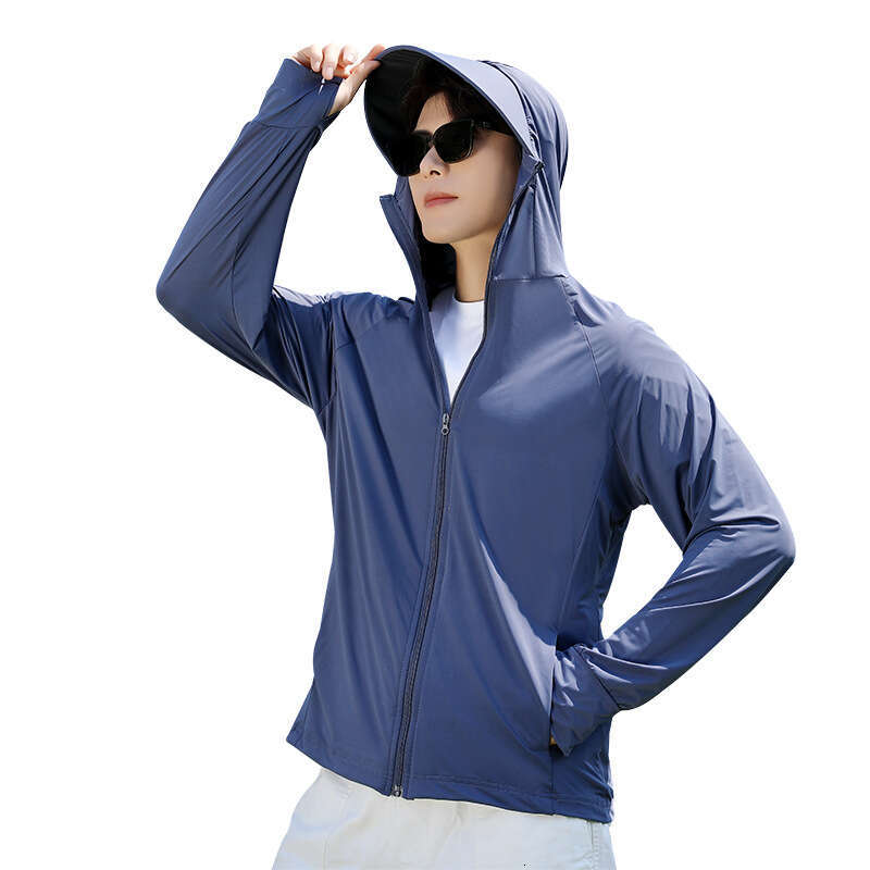 2025 Black Rubber Wide Brim Ice Silk Sun Jacket For Men, UV Protection Outdoor Cycling Sunshade Breathable Coat