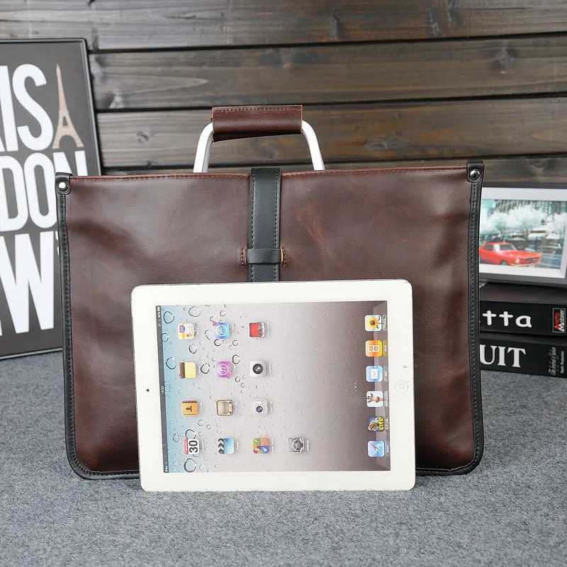 Luxury Business Briefcase Male High-quality Crazy Horse Leather Crossbody Shoulder Bag Men Laptop Bag Man Handbag Briefcases sac W250610