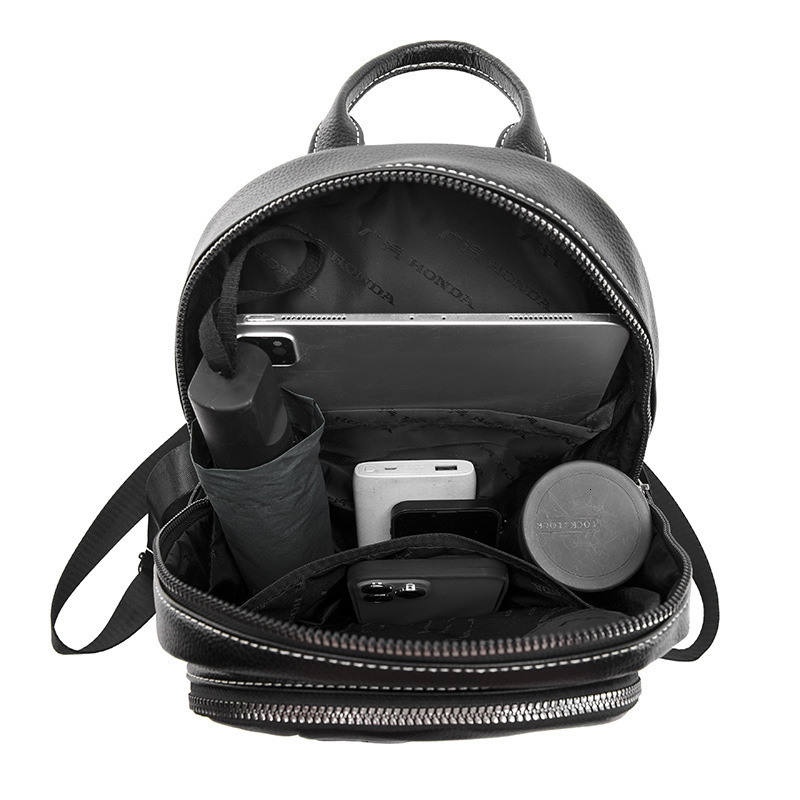 Women's 2025 New Style Textured Soft Leather Fashion Large Capacity Simple Commuter Ladies Backpack