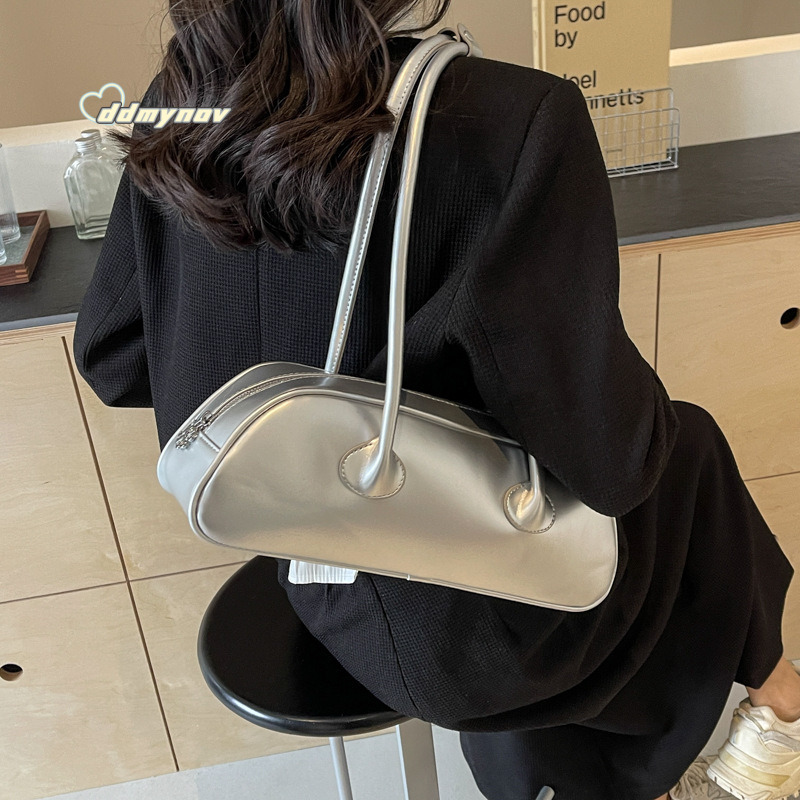 Large Capacity Korean Baguette Underarm Bag for Women 2024 Spring Summer New Trend Same Style Single Shoulder Handbag ddmynov